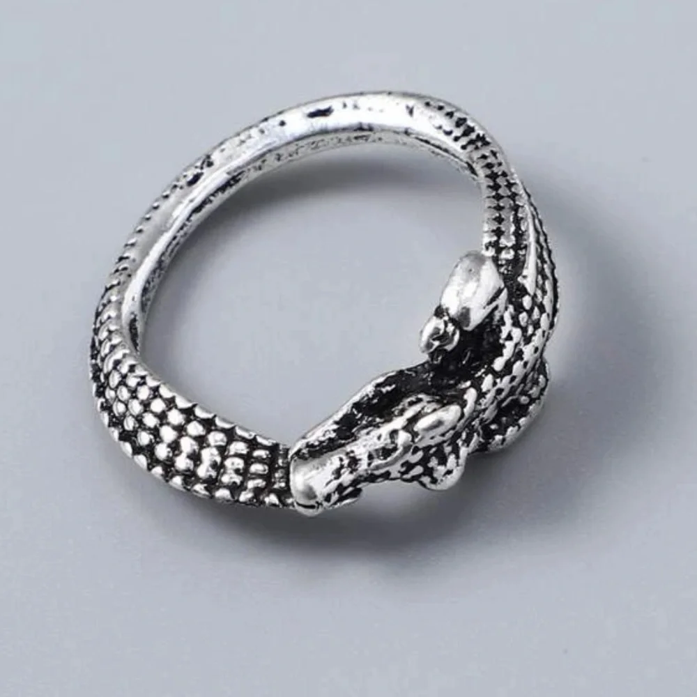 New MENS Crocodile Marine Grade Stainless Steel SAE 316L A4 Boho Ring
